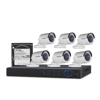 

                                    HIKVISION 6 unit 1080P night vision security cc camera Package